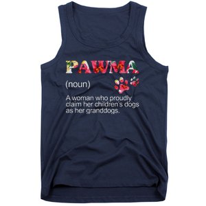 Floral Pawma Grandogs Grandma Dog Mothers Day Funny Tank Top