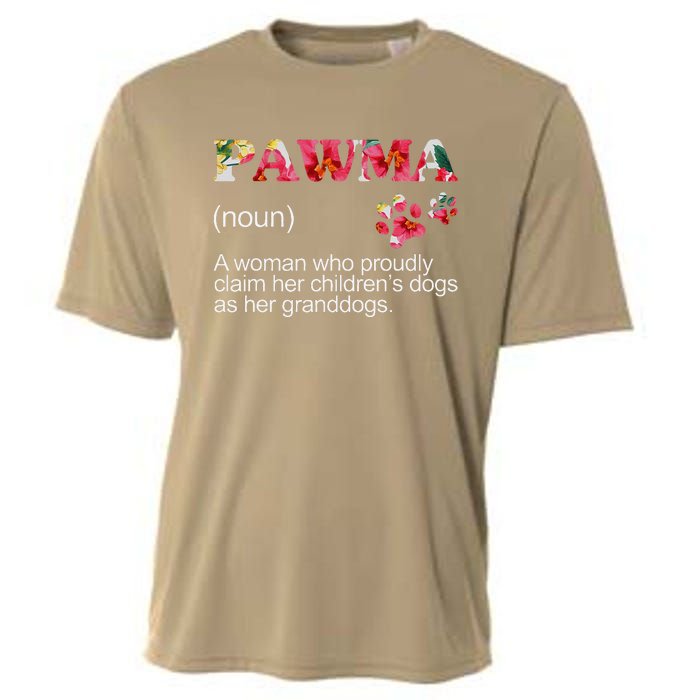 Floral Pawma Grandogs Grandma Dog Mothers Day Funny Cooling Performance Crew T-Shirt