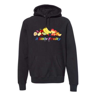 Fruity Pride Gay LGBTQ Fun Rainbow Colors Premium Hoodie