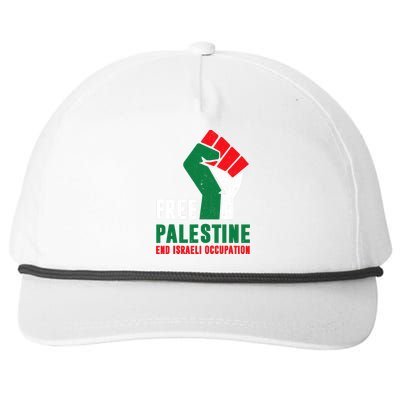 Free Palestine Gaza Freedom End Israeli Occupation Snapback Five-Panel Rope Hat