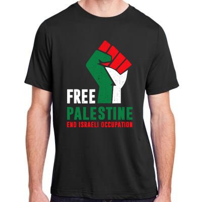 Free Palestine Gaza Freedom End Israeli Occupation Adult ChromaSoft Performance T-Shirt