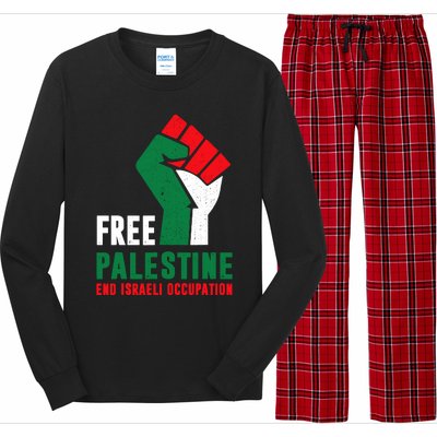 Free Palestine Gaza Freedom End Israeli Occupation Long Sleeve Pajama Set