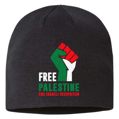 Free Palestine Gaza Freedom End Israeli Occupation Sustainable Beanie