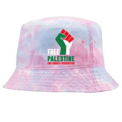 Free Palestine Gaza Freedom End Israeli Occupation Tie-Dyed Bucket Hat