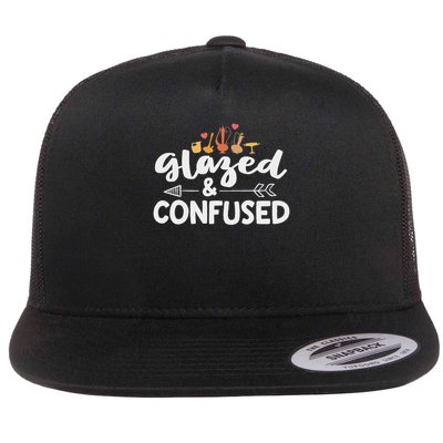 Funny Pottery Glazed And Confused Ceramic Artist Gift Flat Bill Trucker Hat