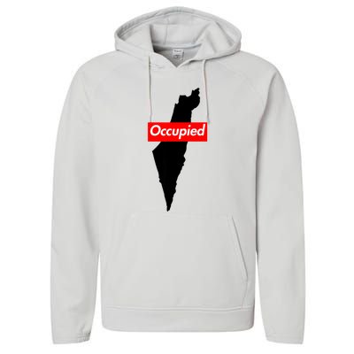 Free Palestine Gaza Palestinian Flag Arabic Performance Fleece Hoodie