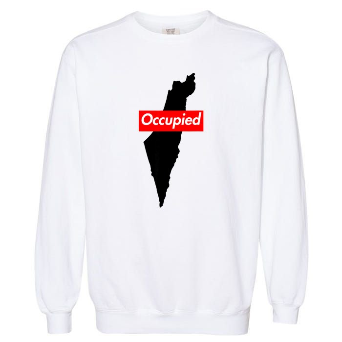 Free Palestine Gaza Palestinian Flag Arabic Garment-Dyed Sweatshirt