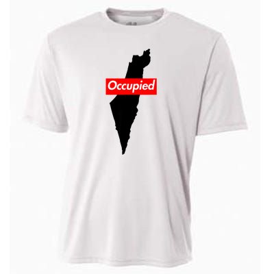 Free Palestine Gaza Palestinian Flag Arabic Cooling Performance Crew T-Shirt