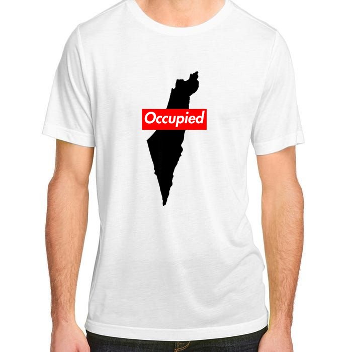 Free Palestine Gaza Palestinian Flag Arabic Adult ChromaSoft Performance T-Shirt