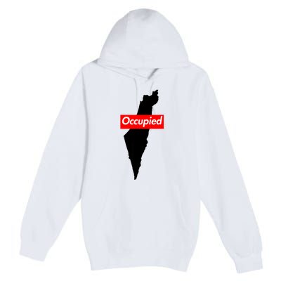 Free Palestine Gaza Palestinian Flag Arabic Premium Pullover Hoodie