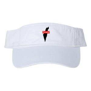 Free Palestine Gaza Palestinian Flag Arabic Valucap Bio-Washed Visor