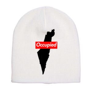 Free Palestine Gaza Palestinian Flag Arabic Short Acrylic Beanie