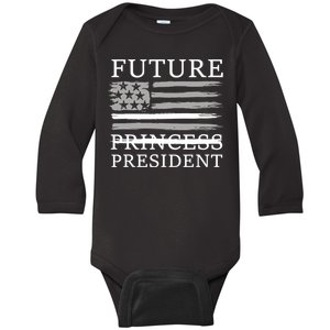 Future President Girl First Female Us President American Baby Long Sleeve Bodysuit