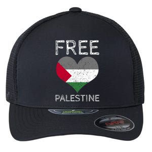 Free Palestine Gaza Freedom Palestine Flag Heart Protest Flexfit Unipanel Trucker Cap