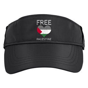 Free Palestine Gaza Freedom Palestine Flag Heart Protest Adult Drive Performance Visor