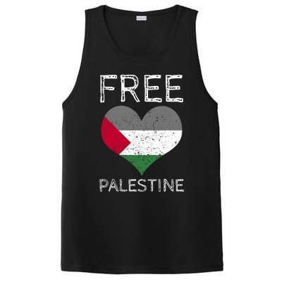 Free Palestine Gaza Freedom Palestine Flag Heart Protest PosiCharge Competitor Tank