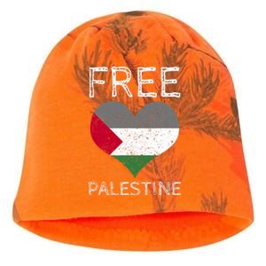 Free Palestine Gaza Freedom Palestine Flag Heart Protest Kati - Camo Knit Beanie