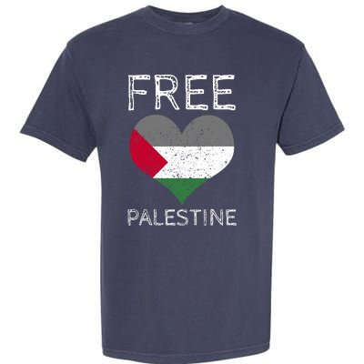 Free Palestine Gaza Freedom Palestine Flag Heart Protest Garment-Dyed Heavyweight T-Shirt