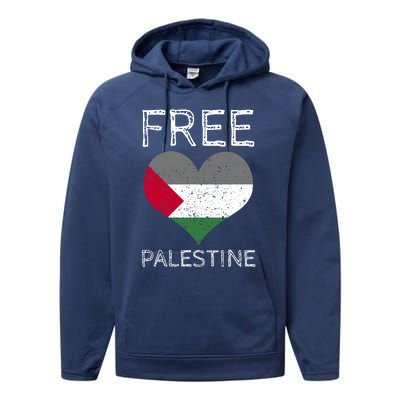 Free Palestine Gaza Freedom Palestine Flag Heart Protest Performance Fleece Hoodie