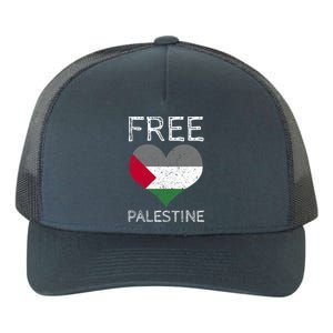 Free Palestine Gaza Freedom Palestine Flag Heart Protest Yupoong Adult 5-Panel Trucker Hat