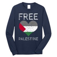 Free Palestine Gaza Freedom Palestine Flag Heart Protest Long Sleeve Shirt