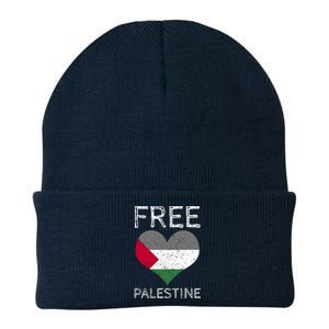 Free Palestine Gaza Freedom Palestine Flag Heart Protest Knit Cap Winter Beanie