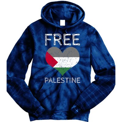 Free Palestine Gaza Freedom Palestine Flag Heart Protest Tie Dye Hoodie