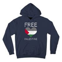 Free Palestine Gaza Freedom Palestine Flag Heart Protest Tall Hoodie