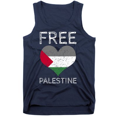 Free Palestine Gaza Freedom Palestine Flag Heart Protest Tank Top