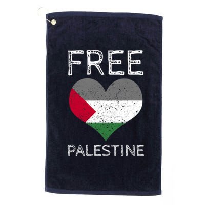 Free Palestine Gaza Freedom Palestine Flag Heart Protest Platinum Collection Golf Towel