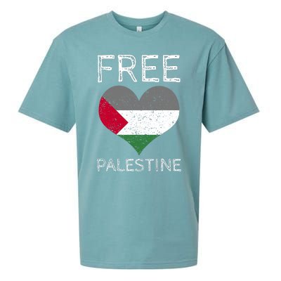 Free Palestine Gaza Freedom Palestine Flag Heart Protest Sueded Cloud Jersey T-Shirt