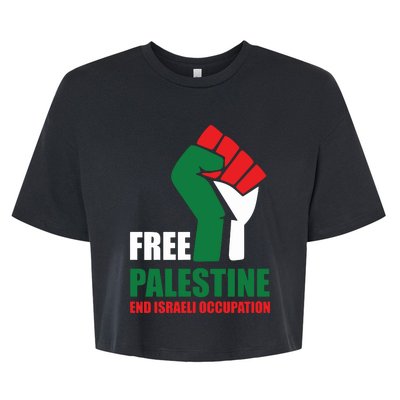 Free Palestine Gaza Freedom End Israeli Occupation Bella+Canvas Jersey Crop Tee