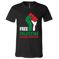 Free Palestine Gaza Freedom End Israeli Occupation V-Neck T-Shirt