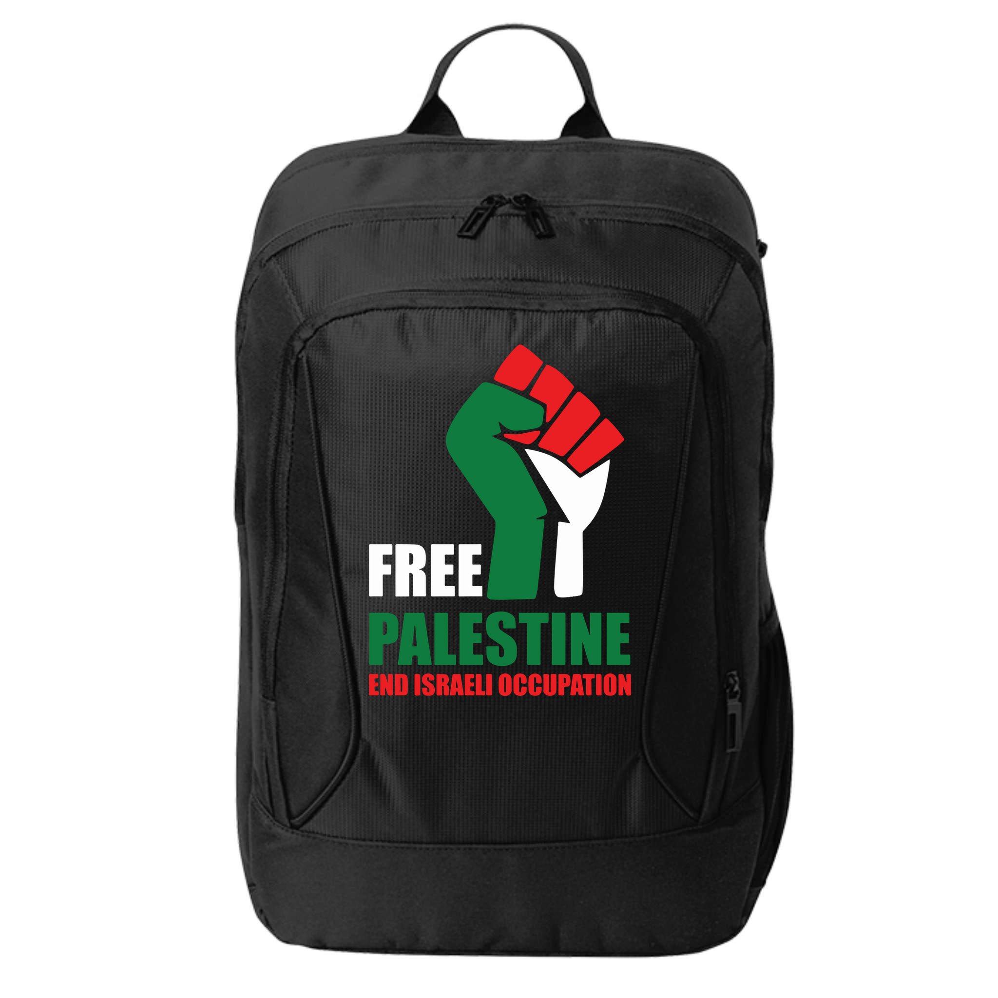 Free Palestine Gaza Freedom End Israeli Occupation City Backpack