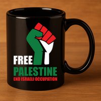Free Palestine Gaza Freedom End Israeli Occupation 11oz C Handle Ceramic Mug