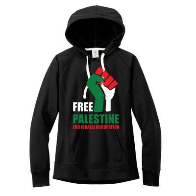 Free Palestine Gaza Freedom End Israeli Occupation Women's Fleece Hoodie