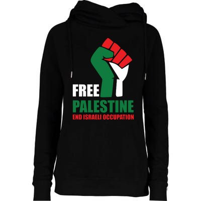 Free Palestine Gaza Freedom End Israeli Occupation Womens Funnel Neck Pullover Hood