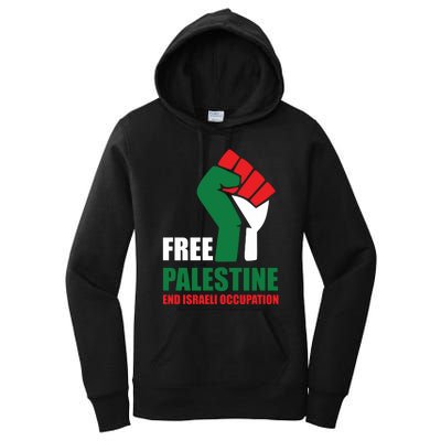 Free Palestine Gaza Freedom End Israeli Occupation Women's Pullover Hoodie