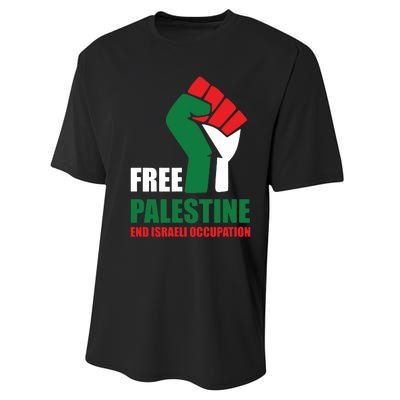 Free Palestine Gaza Freedom End Israeli Occupation Performance Sprint T-Shirt