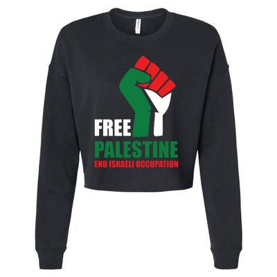 Free Palestine Gaza Freedom End Israeli Occupation Cropped Pullover Crew