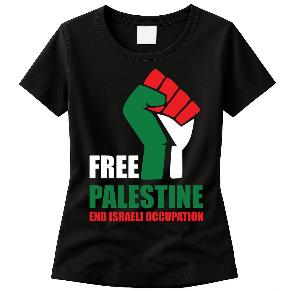 Free Palestine Gaza Freedom End Israeli Occupation Womens T-Shirt
