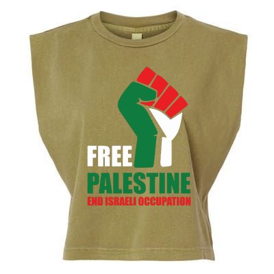 Free Palestine Gaza Freedom End Israeli Occupation Garment-Dyed Women's Muscle Tee