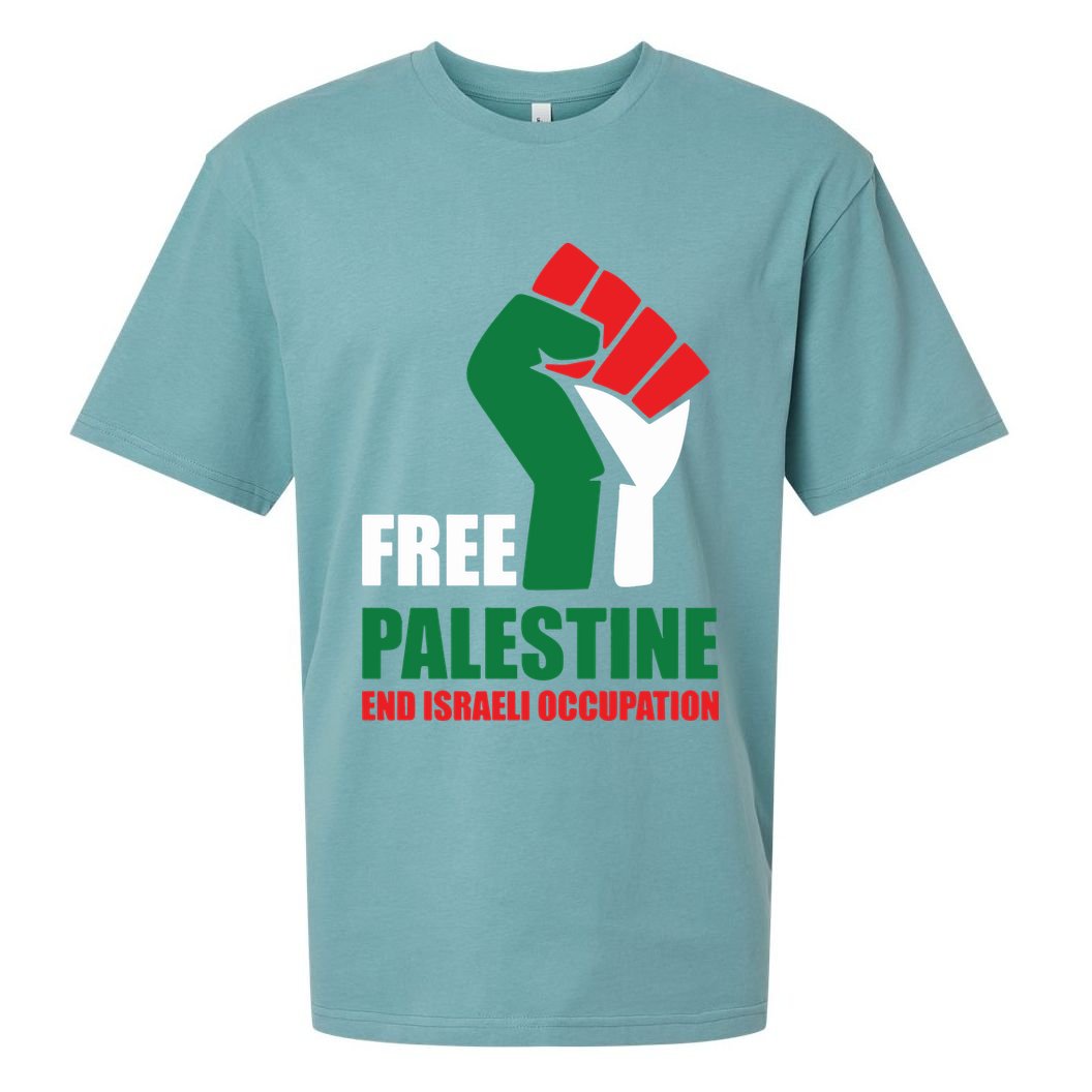 Free Palestine Gaza Freedom End Israeli Occupation Sueded Cloud Jersey T-Shirt