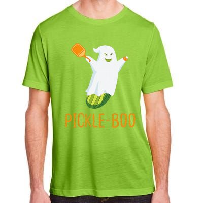 Funny Pickle Ghost Loves To Play Pickleball At Halloween Adult ChromaSoft Performance T-Shirt