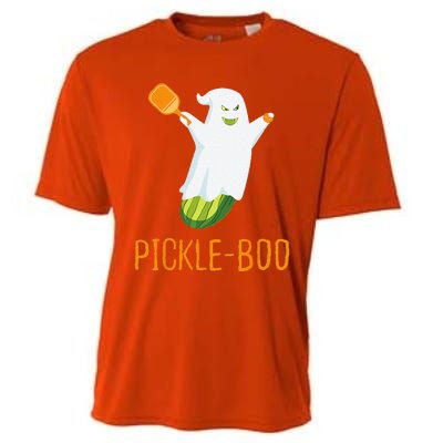 Funny Pickle Ghost Loves To Play Pickleball At Halloween Cooling Performance Crew T-Shirt