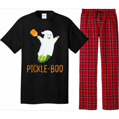 Funny Pickle Ghost Loves To Play Pickleball At Halloween Pajama Set