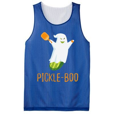 Funny Pickle Ghost Loves To Play Pickleball At Halloween Mesh Reversible Basketball Jersey Tank