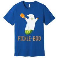 Funny Pickle Ghost Loves To Play Pickleball At Halloween Premium T-Shirt