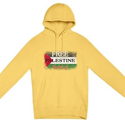 Free Palestine Gift Support Palestine And Gaza Jerusalem Great Gift Premium Pullover Hoodie