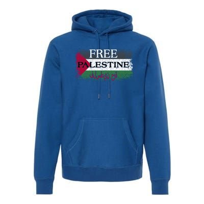 Free Palestine Gift Support Palestine And Gaza Jerusalem Great Gift Premium Hoodie